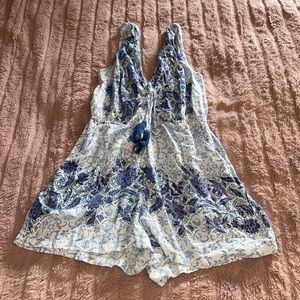 Vintage Angie Blue and White Romper💙🩵🤍